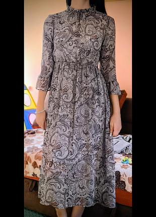 Продам шифоновое платье m&amp;s