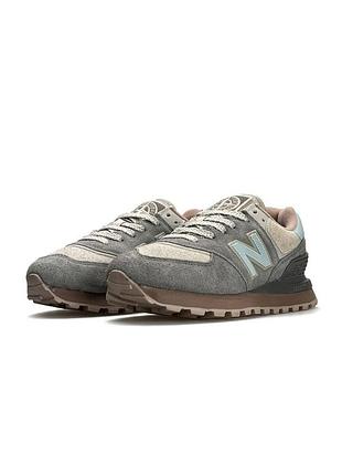 🌺женские кроссовки new balance x stone island grey pink