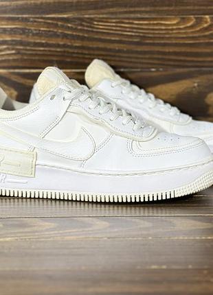 Nike air force 1 shadow "triple white" оригінальні кеди