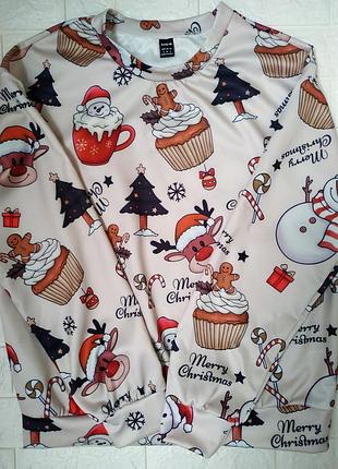 Хороший свитшот с новогодним принтом