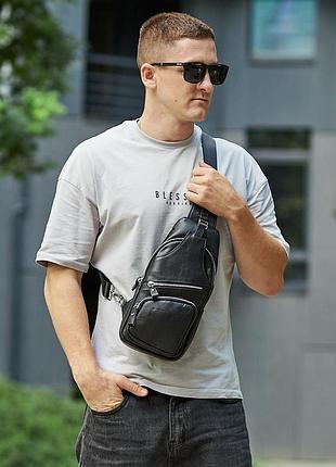 Слинг на груди кожаный