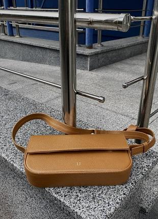 Шкіряна сумка nukot карамельна