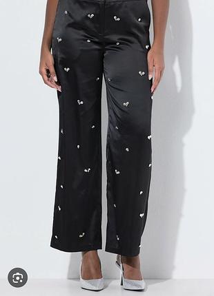 Роскошные сатиновибрюки кюлоты wide leg от m&amp;s collection 🖤🖤