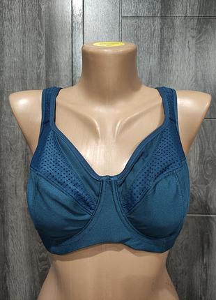 75d ударопрочный спортивный бюстгальтер, спорт бра на косточках бирюзовый
