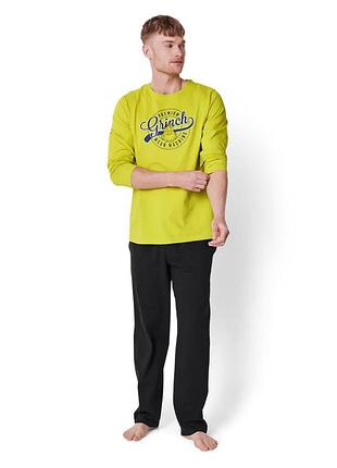 Піжама новорічна чоловіча грінч костюм для дому та сну livergy m, l, xl комбінований