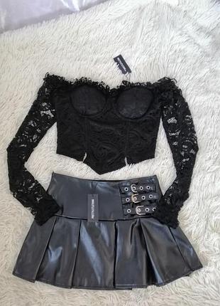 Спідниця екошкіра