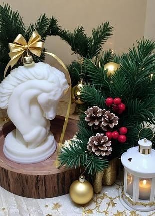 Свеча лошадка из натурального соевого воска