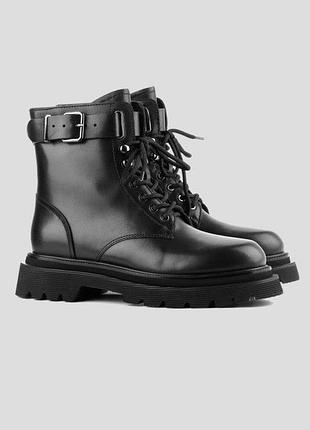 Черевики, ботинки зимові, теплі, жіночі, натуральна шкіра та хутро