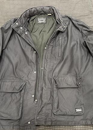 Чоловіча куртка levi strauss & co темно сірого кольору в розмірі xxl
