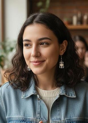 Серьги винтажное стекло