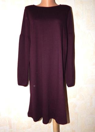 Теплое трикотажное платье большого размера