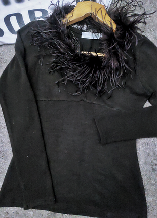 Стрейчевая кофточка джемпер с буа