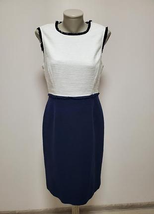 Шикарное брендовое котоновое офисное платье премиум бренда