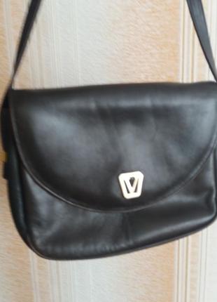 Via vineto. кожаная коричневая сумочка.