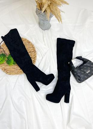 Зимові  сапоги ботфорти