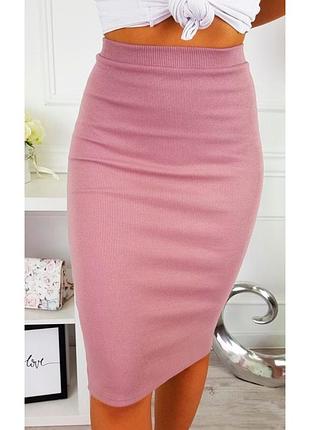 Юбка карандаш кораллового цвета
