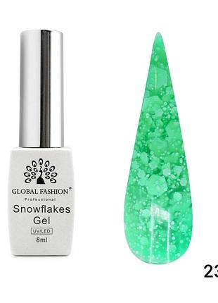 Гель лак для нігтів тм global fashion snowflakes #240