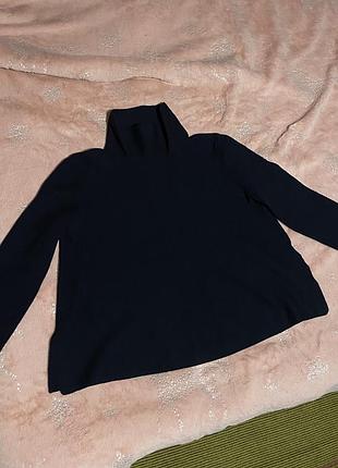 Светр cos шерстяний/ вовняний темно-синій xs-s