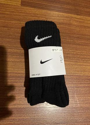 Пара з 3 оригінальних чорних шкарпеток nike нові! запаковані. розмір 34-38