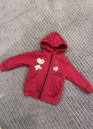 Утеплена з начосом кофта