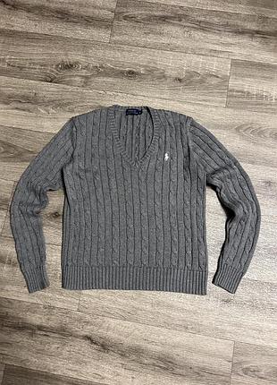 Жіночий светр крупної вʼязки polo ralph lauren m