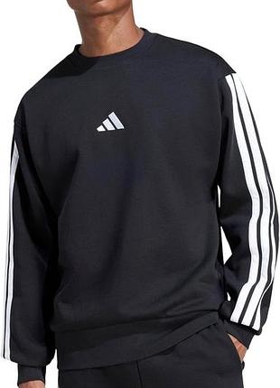 Мужская флисовая толстовка adidas essentials с 3 полосками