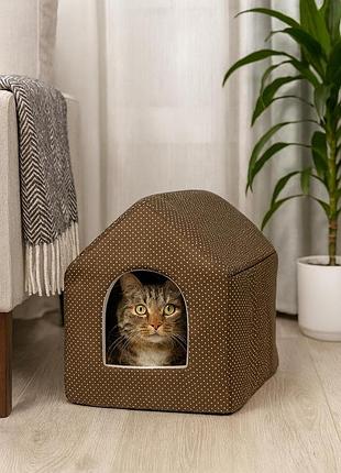Мягкое место домик будка лежанка для кошек и собак, 37х41х37см