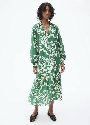 Вискозное женское миди платье в принт