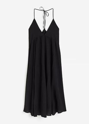 H&amp;m пляжное платье с завязками женская черная м