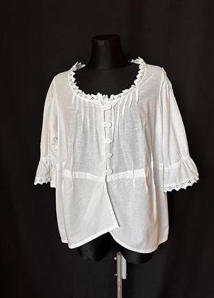 Sportalm белая хлопковая блуза романтичная баварская альпийская для дирндль костюма октоьерфест винтаж ретро кружево