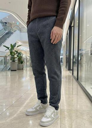Штани чоловічі теплі з натурального кашеміру,щільні штани зима демісезон