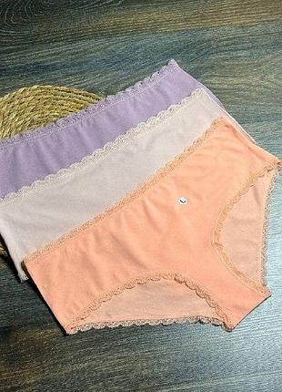 Арт.1258 трусики женские коттоновые 3шт от c&amp;a размер л.