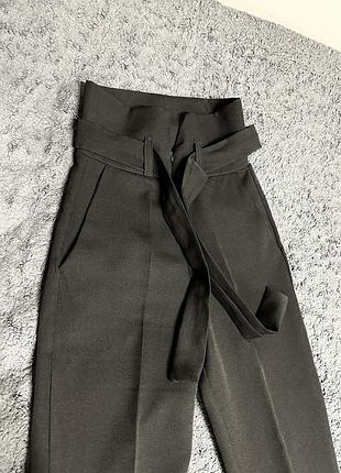 Брюки жіночі з високою талією, брючні штани, класичні штани чорні