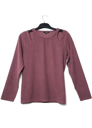 Розовый женский мягкий свитер с блестками с вырезами на плечах, от next размер m