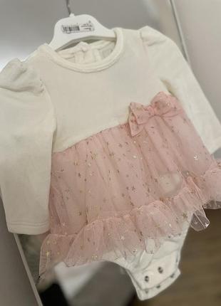 Мила тепленька сукня боді для дівчинки 3-6 міс joie