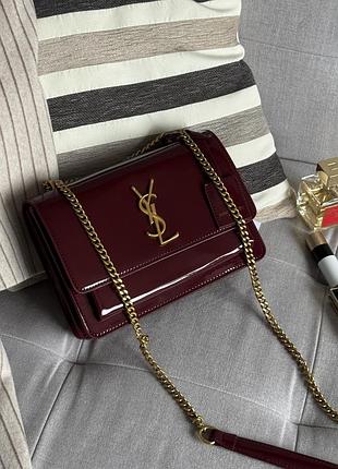 Шкіряна лакована сумка kate s