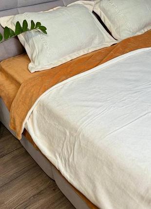 Велюрова постіль з вишивкою євро