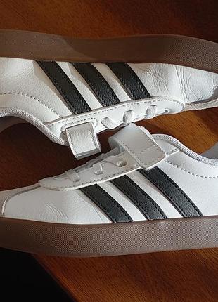 Кроссовки adidas vl court 3.0 el c id9155 белый р.32 натуральная замша