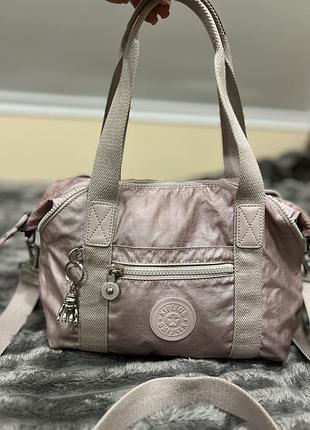 Сумка kipling art mini/metallic blush, б/у