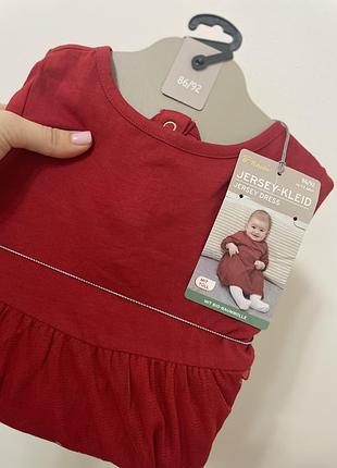 Неймовірна червона святкова сукня з фатином для дівчинки 86/92