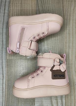 Теплые зимние ботиночки хайтопы