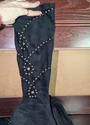 Замшевые сапоги