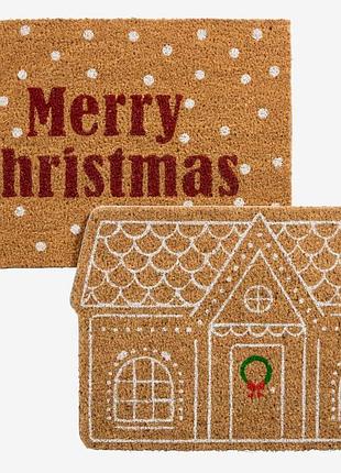Новогодний рождественский придверный коврик vulkanit 40 x 60 см