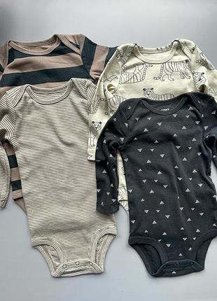 Боді з довгим рукавом бодіки поштучно carter’s