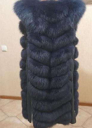 Жилет из песца натуральный мех