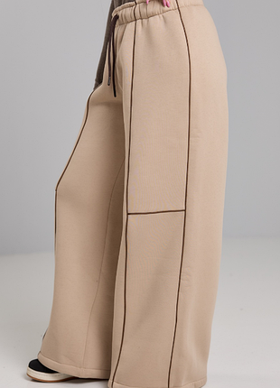 Стильні теплі штани  на дівчинку підлітка трьохнитка з начосом (пенье) 2696мо