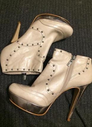 Faith кожаные ботильоны ботинки 25.5-26 см