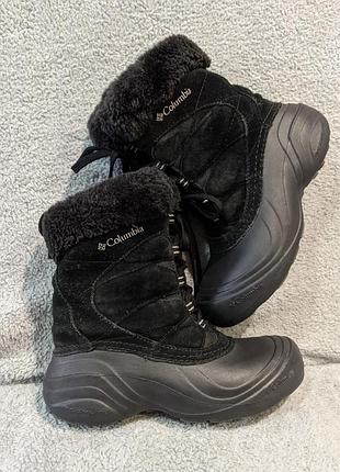 Женские зимние сапоги columbia sierra summette snow thermolite из искусственного меха и замши