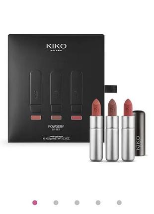 Новий набір бархатних помад від kiko milano. запакований, в заводській плівці.