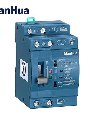 Авр автомат аварийного ввода резерва manhua me1-63ae 2p на 63а 220/230в с дополнительными цепями управления.